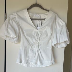 Elegant White Puff Sleeve Blouse